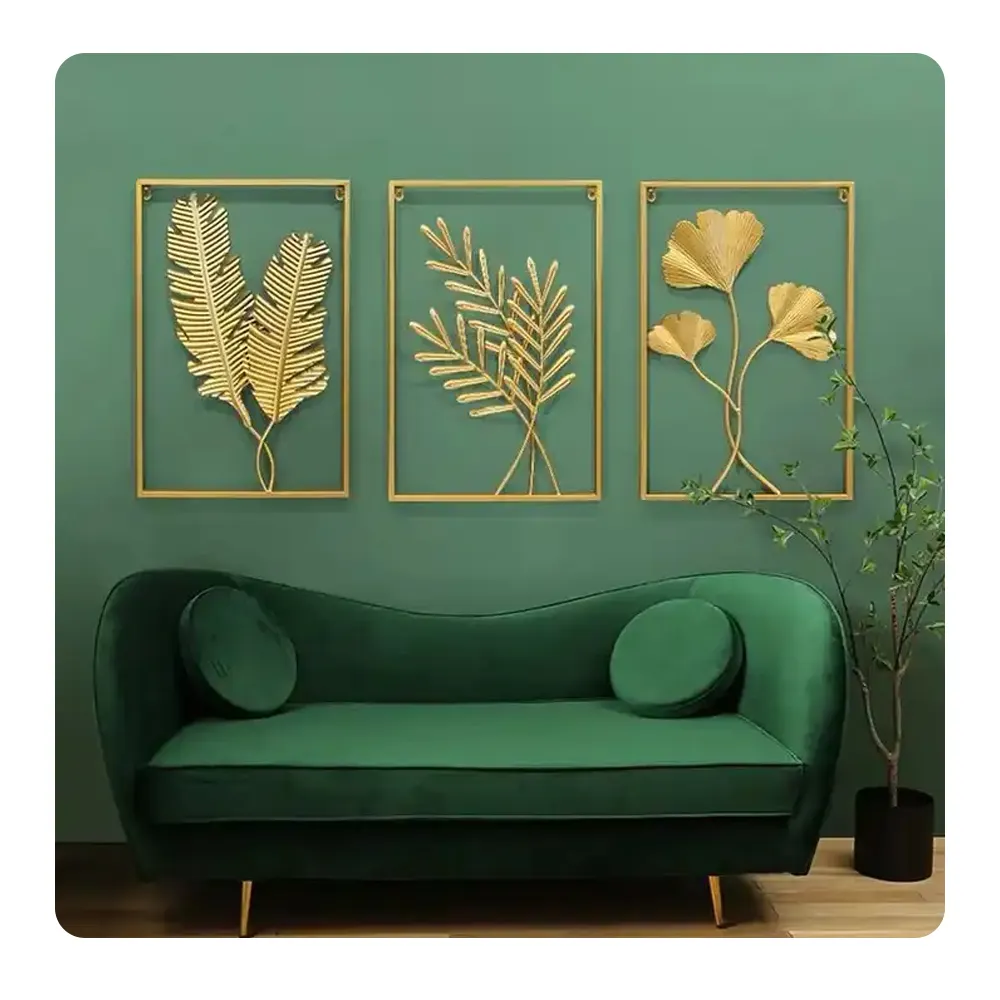 Cross-border ferro arte tríptico pendurado pintura pintura decorativa moderna sala de estar simples e fresco hotel
