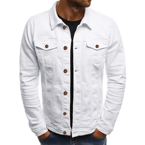 Bahar sonbahar erkekler siyah Denim ceket erkek tüm maç kore rahat moda erkek düğme düz renk bağbozumu üst yeni - Product Image 3
