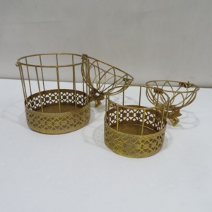 Mới thân thiện với môi sắt birdcage thiết kế công nghiệp Vàng kết thúc treo tùy chọn nhiều kích cỡ đồ nội thất trang trí cho nhà - Product Image 5