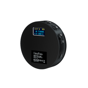 Round RGB Mini Creative Video Light Studio fotografico su illuminazione di riempimento della fotocamera per conferenze live streaming selfie vlogging - Product Image 5
