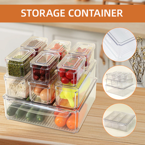 Organizador Apilable de Nevera con Tapa, Contenedor de Almacenamiento sin BPA para Alimentos, Frutas, Verduras, PP - Product Image 4