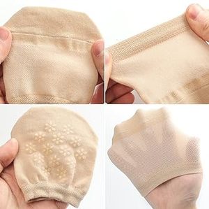 女性用シームレスハーフソックス滑り止めハイレングスシルクグリップ、カスタムロゴ付き軽量カジュアルヨガ隠しつま先カバーミュール