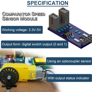 Módulo de Sensor de velocidad comparador Aismartlink LM393 Chip Motor tipo ranura de medición IR optoacoplador para detección de velocidad del Motor también - Product Image 2