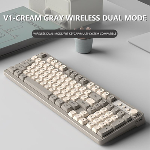 Three-mode Wireless RGB Lighting Adjustment Knob Mute Men's and Women's Office <strong>Computer</strong> High-value <strong>Keyboard</strong>