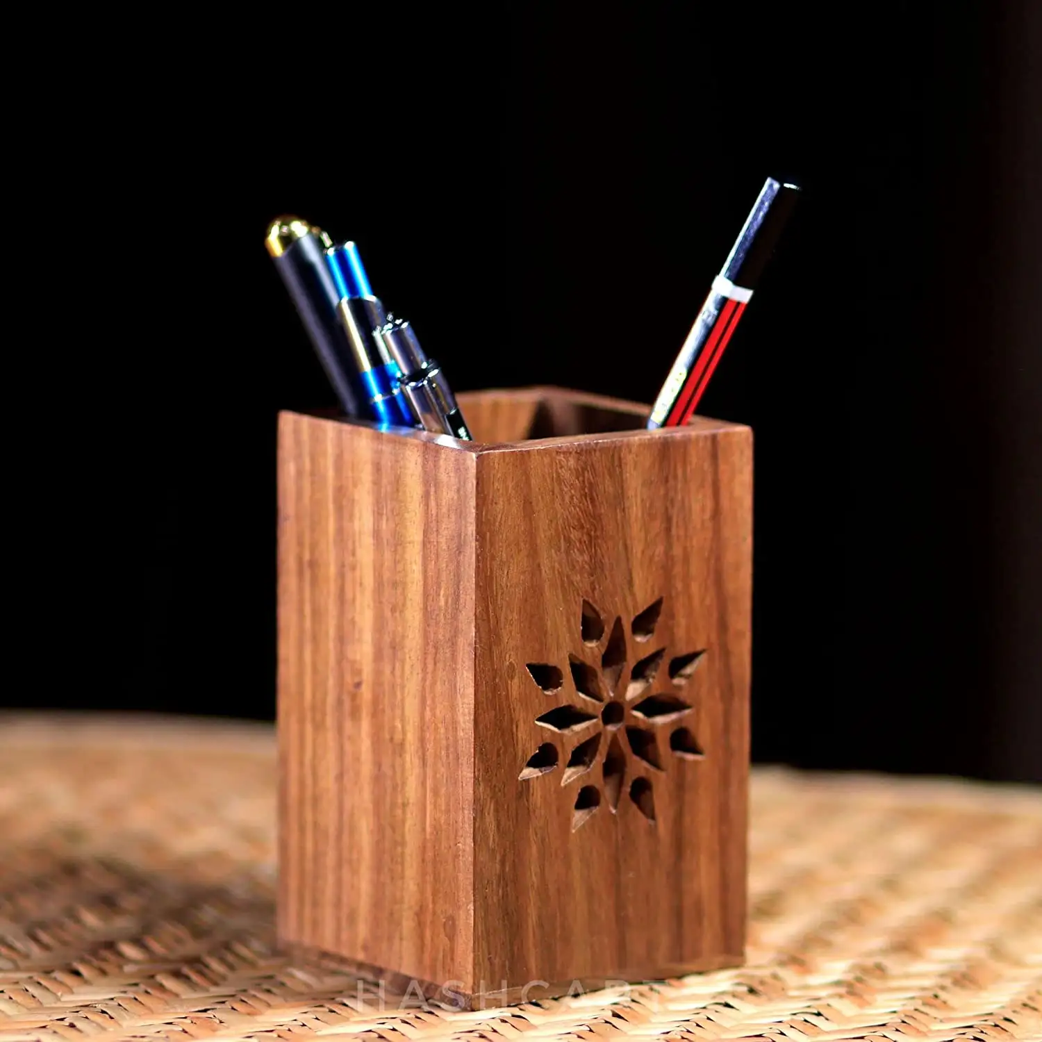 Porte-stylo en bois pour bureau de bureau en bois organisateur de bureau support stylo crayon et support stationnaire support