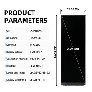 2.79-Inch High-Resolution SPI TFT LCD <strong>Display</strong> Module - 10-Pin NV3007 Interface for Compact Applications - Product Image 3
