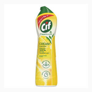 קרם לניקוי משטחים רב תכליתי מקורי של Cif למטבח ולאמבטיה, ריח בריז אוקיינוס, 100% הסרת לכלוך עם ניקוי טבעי