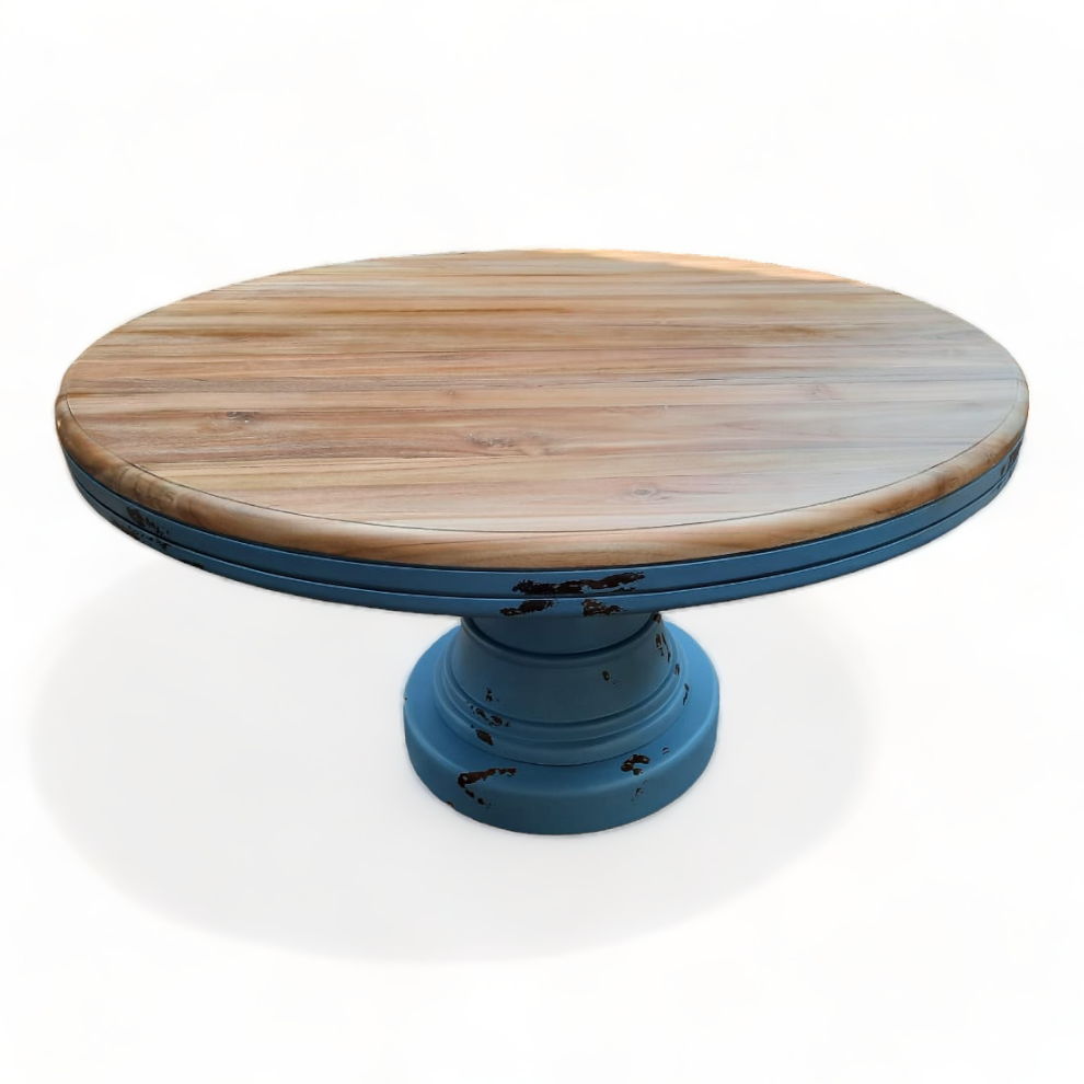 Mahogany and Teak Table dia 120 cm