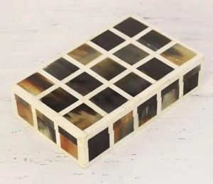 ブラックホーンジュエリーボックス手作り収納収納キープサーク、装身具 & アクセサリー装飾オーガナイザー室内装飾無料サンプル
