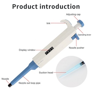 צינור מתכוונן דיגיטלי gun0.1μl-10 מ "ל צנרת מעבדה פיפטה מיקרופייט נוזלי צינור פלסטיק ידני