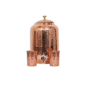 Neuankömmling Kunden spezifisches Logo Reiner Kupfer wassersp ender Auslaufs icherer Behälter Topf hahn Boden lade wasser Matka - Product Image 6