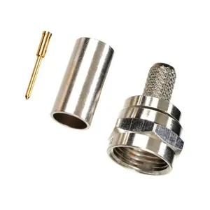 用于<span class=keywords><strong>RG59</strong></span> RG6同轴电缆的<span class=keywords><strong>F</strong></span>公连接器，压接型 | 用于电视、卫星、闭路电视和电缆信号应用的射频连接器