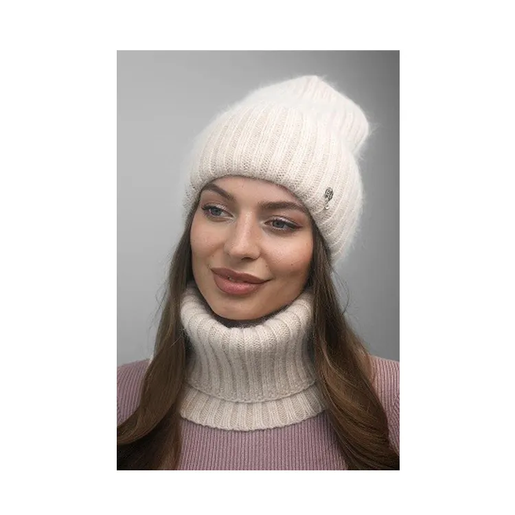 Qualité supérieure Meilleure vente Look élégant décontracté 5074-7-Chapeau d'hiver et ensemble chamois "Vitoria" de fournisseur d'origine ukrainienne