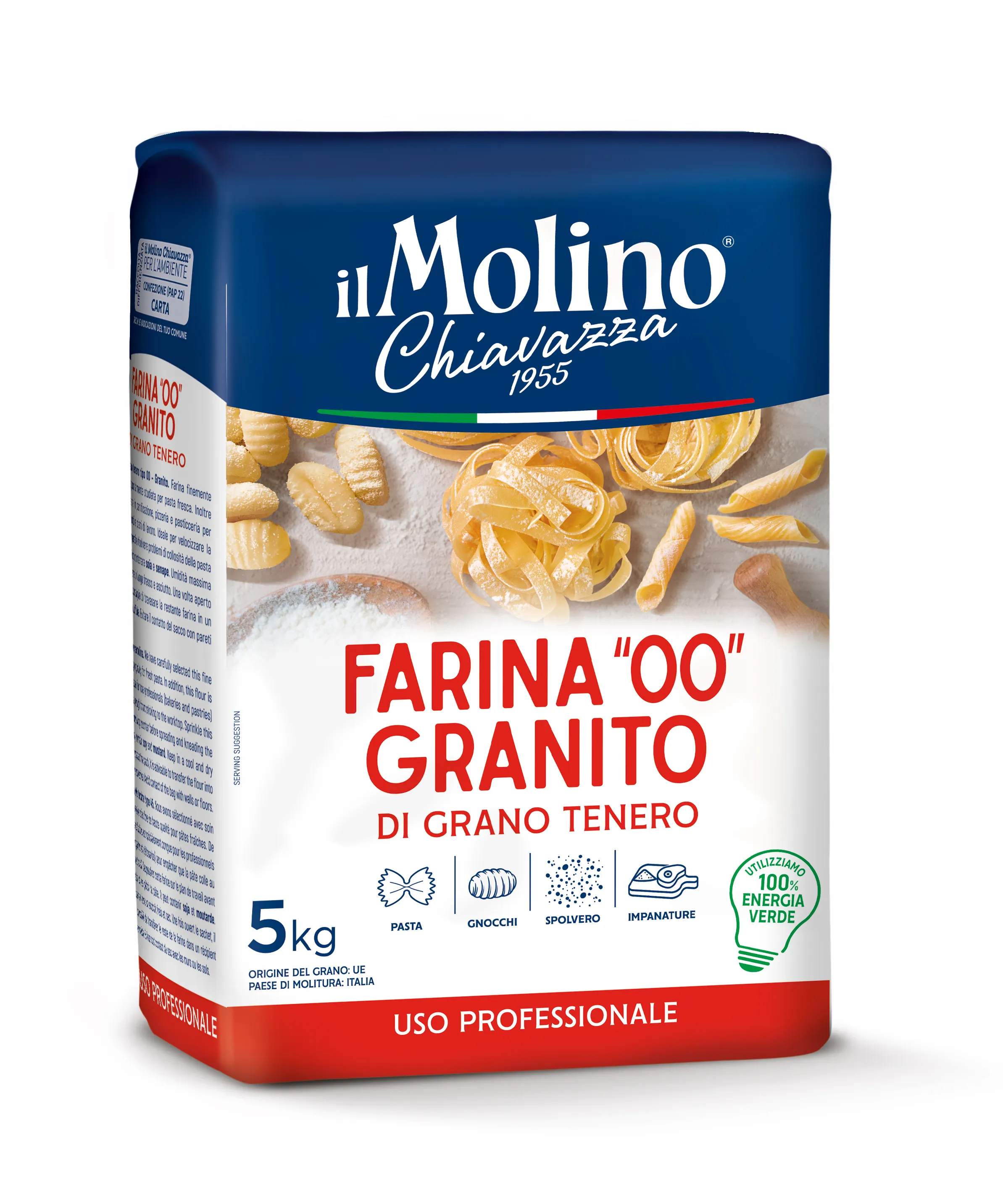 Alta calidad 100% SEMOLINA DE TRIGO BLANDO Natural 00 GRANITO para preparación alimentaria Hecho en Italia Listo para envío