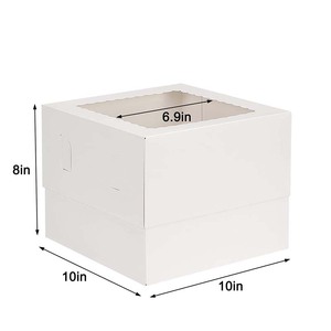 カスタマイズ可能な10x10x8ケーキ包装箱カスタム印刷中国工場食品用 - Product Image 1
