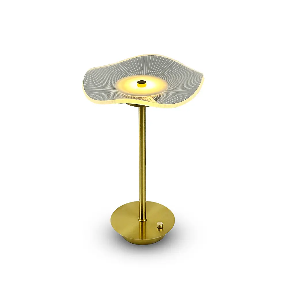 Nuevo producto hoja de loto ambiente creativo lámpara LED lámpara de mesa retro China mesa de comedor Lámpara decorativa de escritorio para el hogar