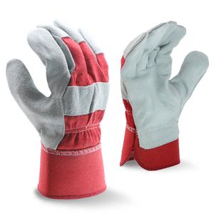 Heavy Duty Cow Split Leather Hand Protection Safety Leather Working <strong>Gloves</strong> for Work Cotton EN388 Pakistan for Building