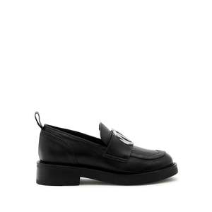For <strong>VALENTINO</strong> Men's Mocassino Vitello Nero with V Logo - Product Image 4