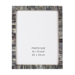 8x10骨相框别致相框手工复古 (8x10，灰色) 骨镶嵌相框 - Product Image 1
