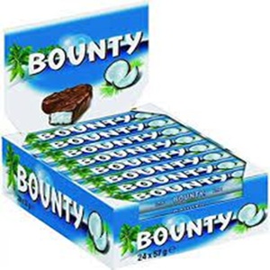 En kaliteli Bounty çikolata, hindistan cevizi dolu çikolata, çeşitli tatlar ile 57gm