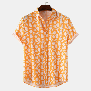 万圣节恐怖外观高品质派对功能定制设计街头穿衬衫 - Product Image 4