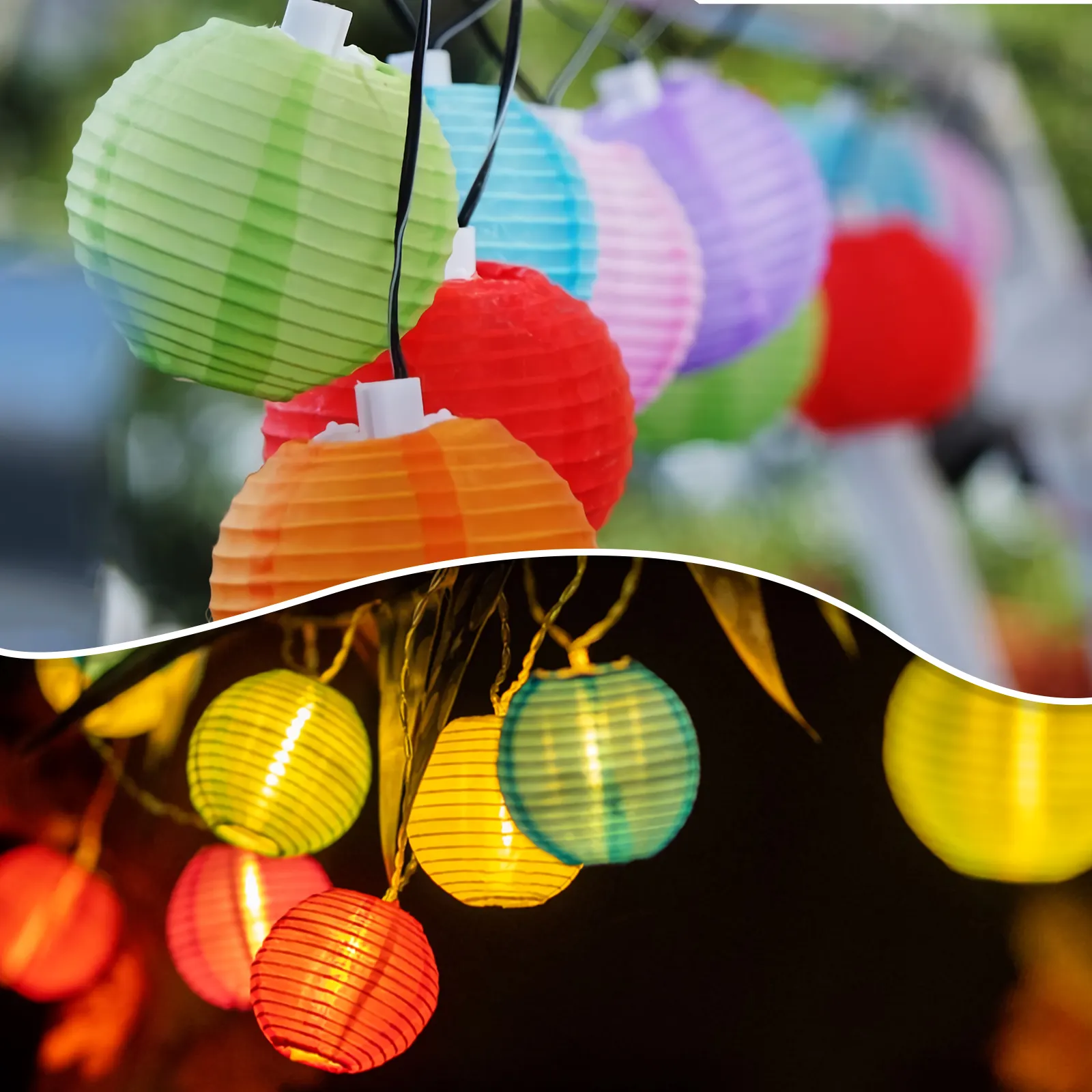 カラフルな丸い提灯ペーパーボールランタン中国の旧正月の装飾誕生日の結婚式の装飾ランタン