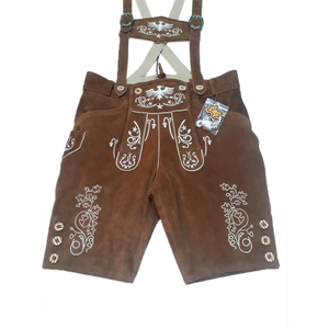 Yüksek sokak geleneksel Oktoberfest Bavarian erkek Lederhosen alman Trachten kısa anti-kırışıklık özelliği ile katı desen - Product Image 5