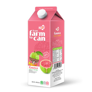 กล่องกระดาษ1L NPV แบรนด์ที่ดีที่สุดฟรีรสชาติเครื่องดื่มน้ำผลไม้ฝรั่งเครื่องดื่มบรรจุใหม่น้ำผลไม้และน้ำผัก - Product Image 1