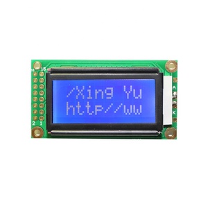 Display lcd 8x2 caratteri giallo-verde retroilluminazione molto piccola 0802 modulo display lcd monocromatico - Product Image 2