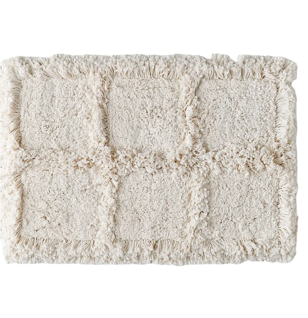 Tapete de banho feito sob encomenda, tapete de banho absorvente de água super macio 100% algodão