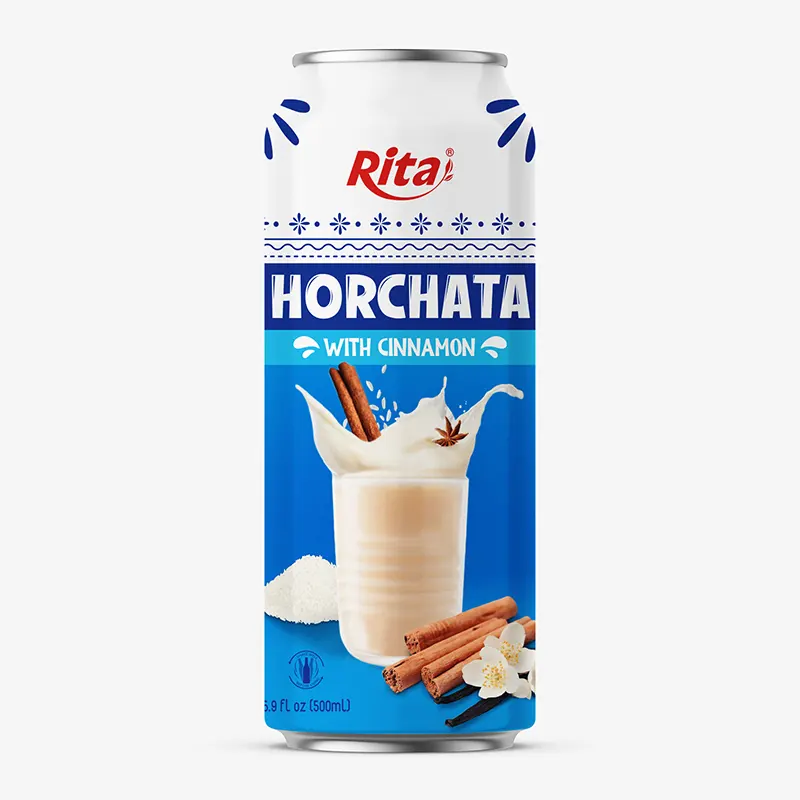 Tedarikçi içecekler 500ml konserve en Horchata tarçın ile özel etiket ücretsiz örnekleri paketi ile 24 fabrika doğrudan tedarik