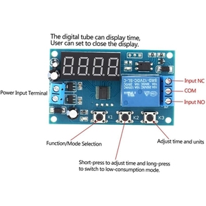 YYA-1 DC5V релейный модуль светодиодный дисплей 3 кнопки ключ 4 цифровой трубки таймер задержки автоматический контроллер для PLC выделенный - Product Image 2