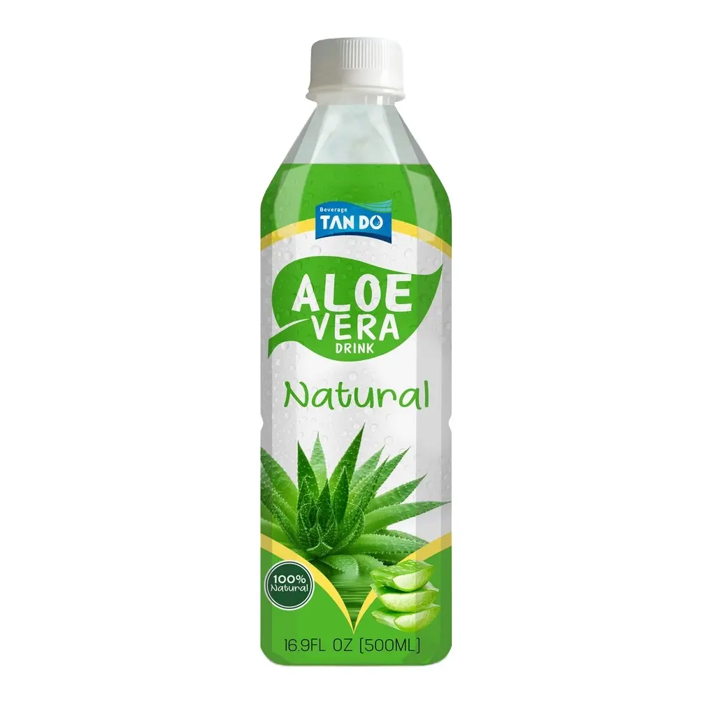 Aloe vera suco Bebida com polpa suco de frutas Sabor garrafa PET 500ml Preço competitivo com stevia zero açúcar Tan Do marca