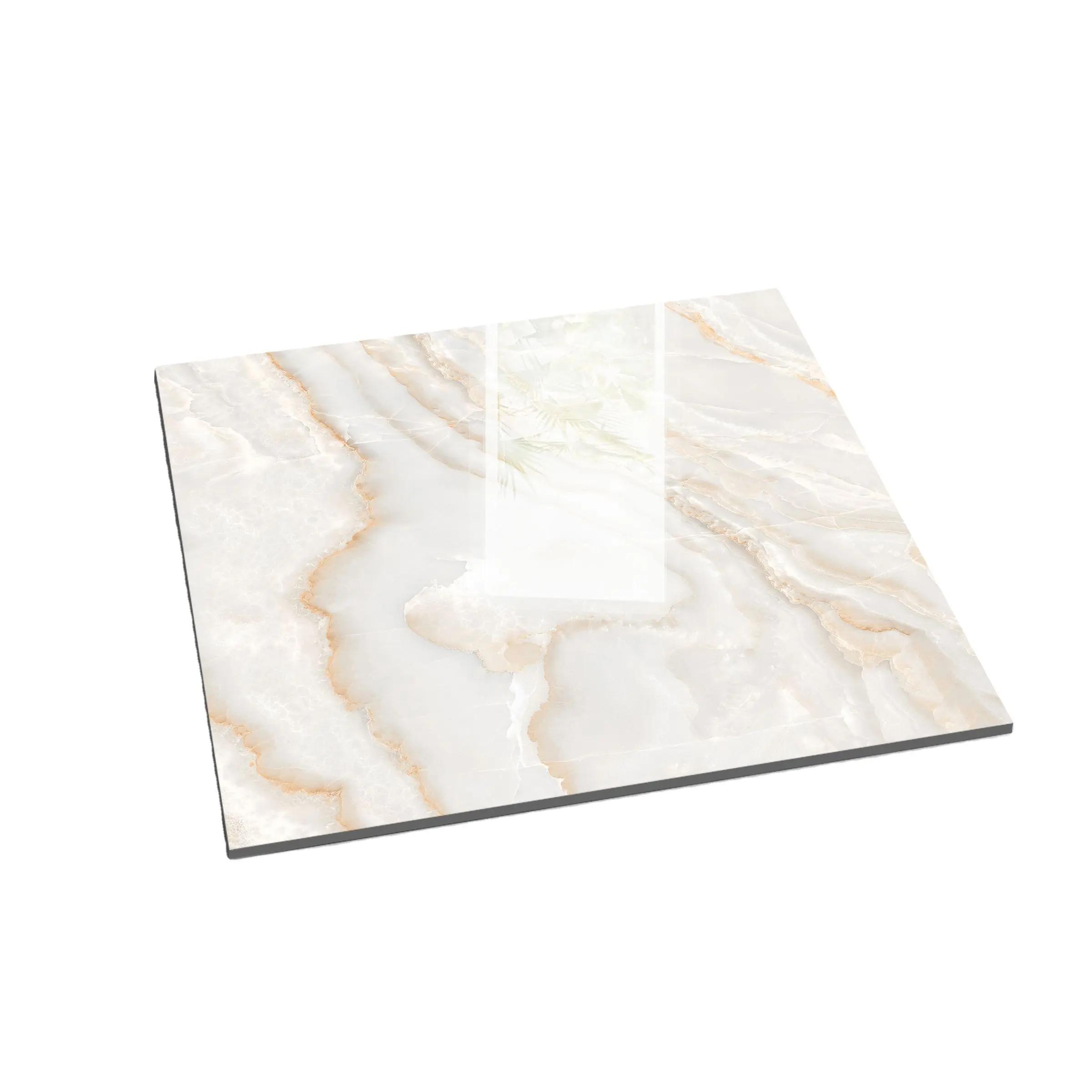 Indian Agate Look Stone Slabs 60x60 Porcelain Tile (White Marble) hall floor glazed polished porcelain tile