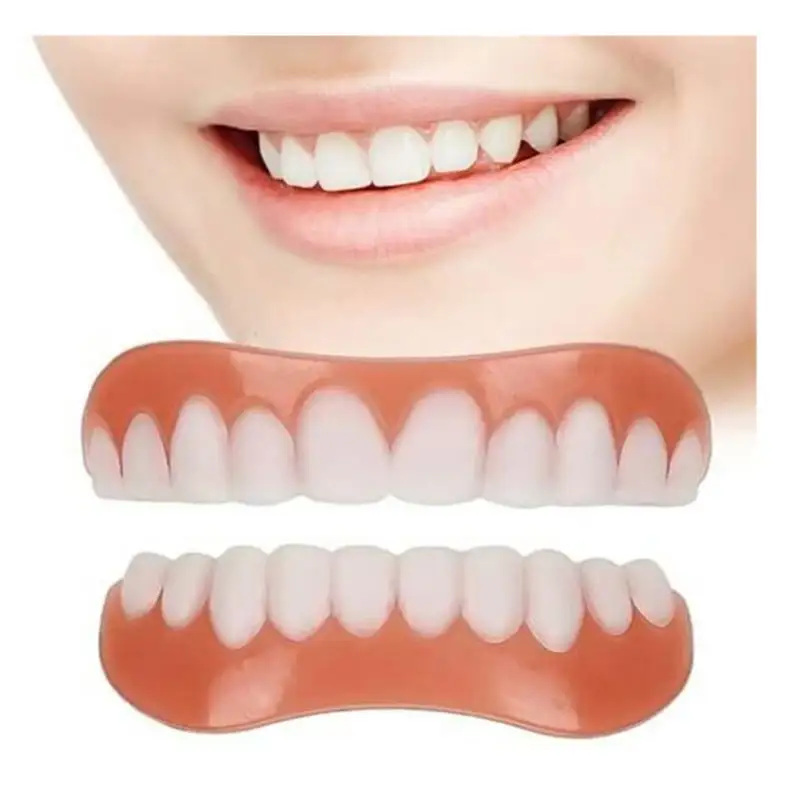 Silicone Artificial Dental Cintas Dentes Clareamento Adesivo Sorriso Dentadura Cintas