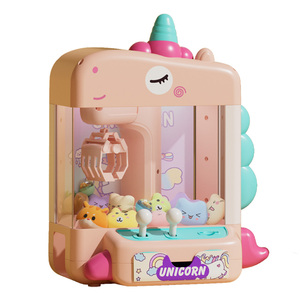 Mini otomat kızlar Unicorn oyuncaklar pençe makinesi için ses ve 10 sürpriz yumurta ile çocuklar için şeker kapmak ödül dağıtıcı - Product Image 2