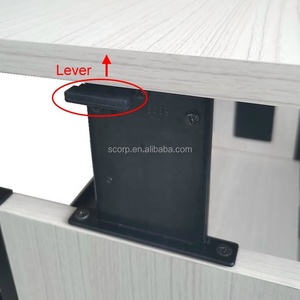 Mesa de ordenador portátil ajustable, diseño moderno simple, mesa lateral pequeña móvil con ruedas, mesa de centro - Product Image 6