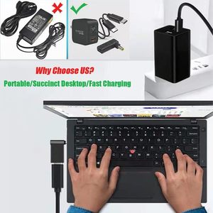 Adaptador de cargador de energía para computadora portátil, USB 3,1 tipo C 5,5 a DC 20V 2,1mm enchufe de alimentación PD emulador disparador Cable de carga para computadora portátil - Product Image 6