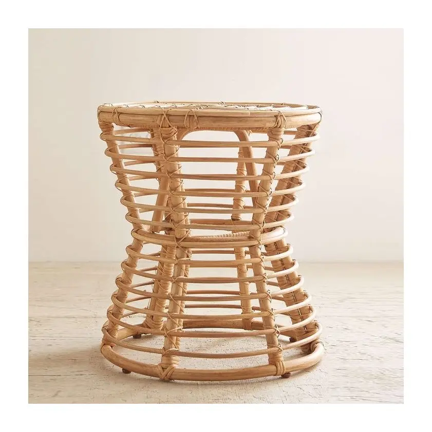 Indoor outdoor rattan wicker sofa side tables home furniture decoration good quality hourglass table from Vietnam