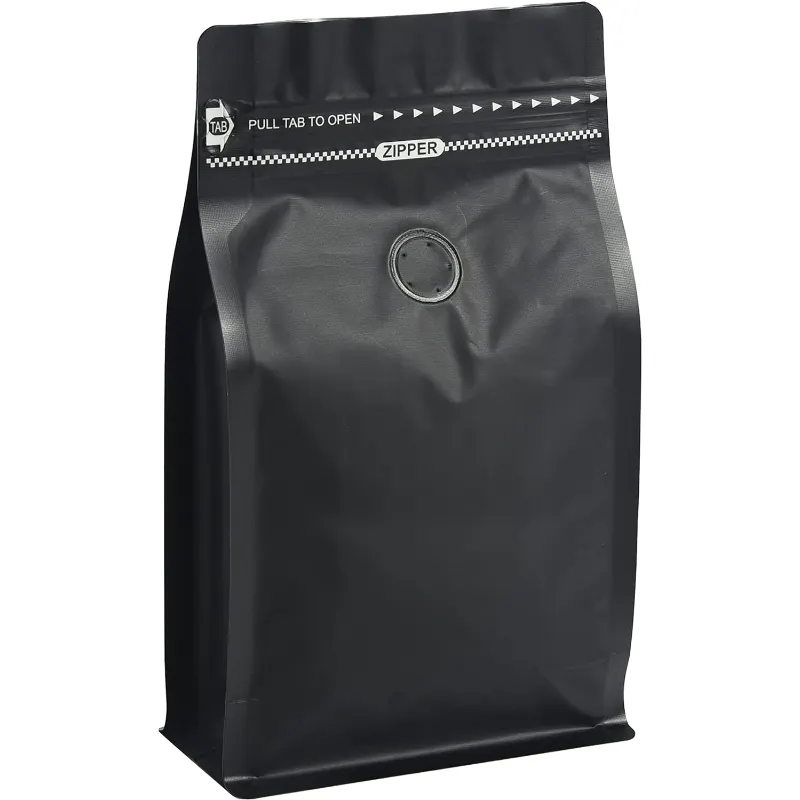 Custom Design Kraft Aluminum Foil 100/250/340/500 Grams Coffee Kit Bags With Window And Tin-Tie
