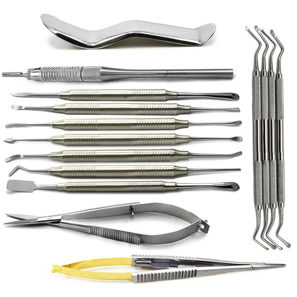 KIT di strumenti per microchirurgia orale dentale 10 pezzi manico per bisturi girevole TOP OF OUR PRODUCTIONS set dentali chirurgici