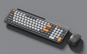 Mini Punk inalámbrico RGB retroiluminado teclado ratón Combo USB 2,4g para Bluetooth inglés EE. UU. Diseño membrana para ordenador de oficina en casa