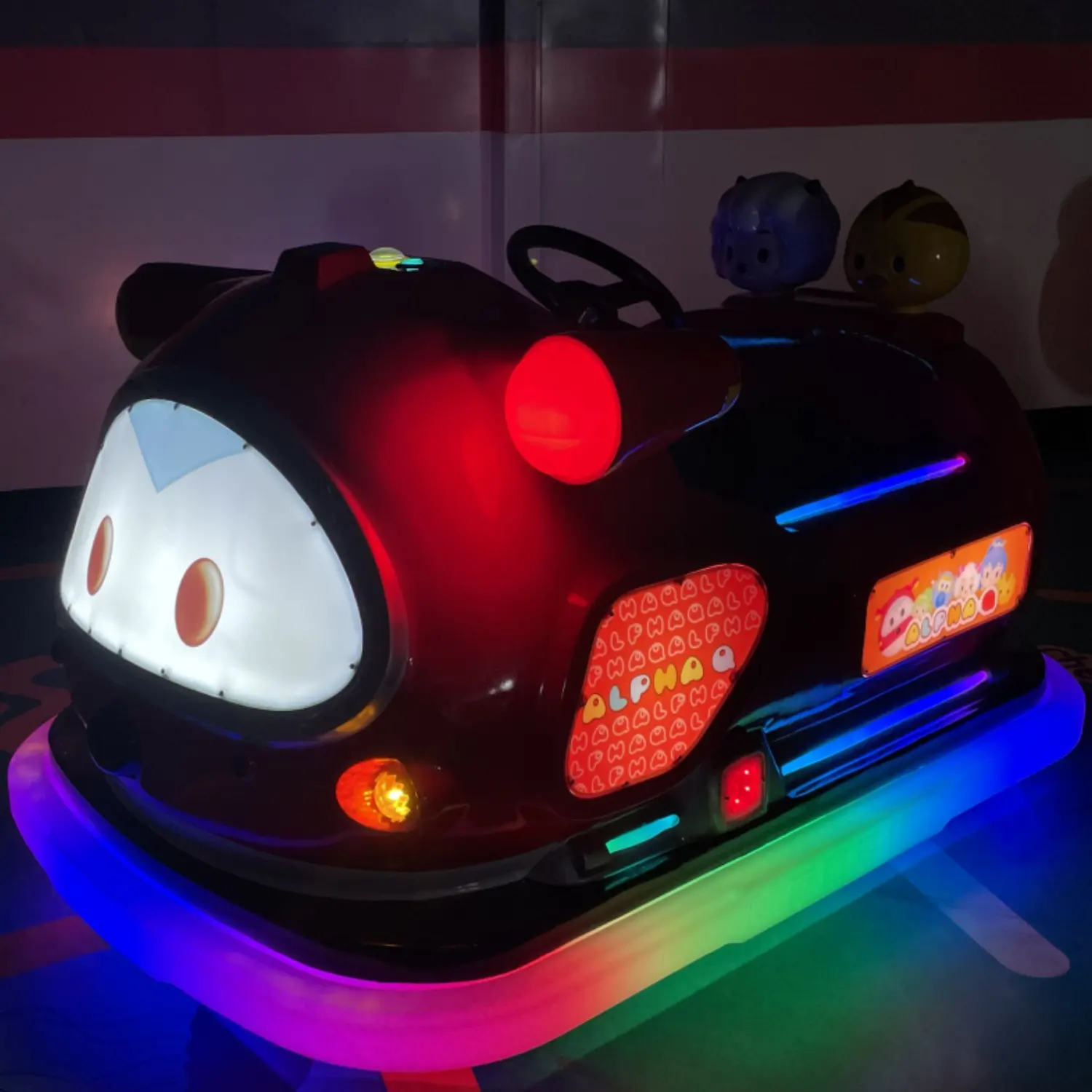 High Quality Shining LED Light Fiberglass Children Battery Car Amusement Park Ride Electric Bumper Cars Ride On Cars For Kids