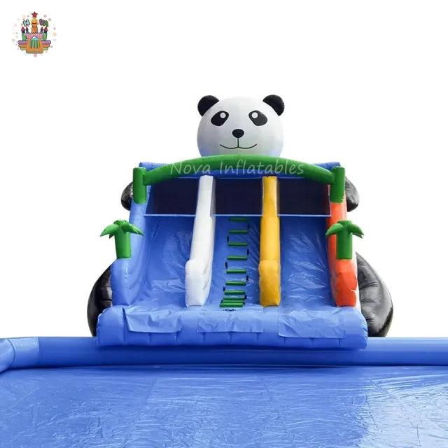 China pequeño castillo de rebote inflable Combo gorila al aire libre casa puente hinchable niños PVC inflable gorila tobogán con piscina