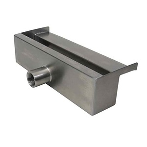 Metal paslanmaz çelik havuz bahçe Spillway dikdörtgen şelale havuz Scupper üst açık dekoratif duvar şelale çeşme - Product Image 2