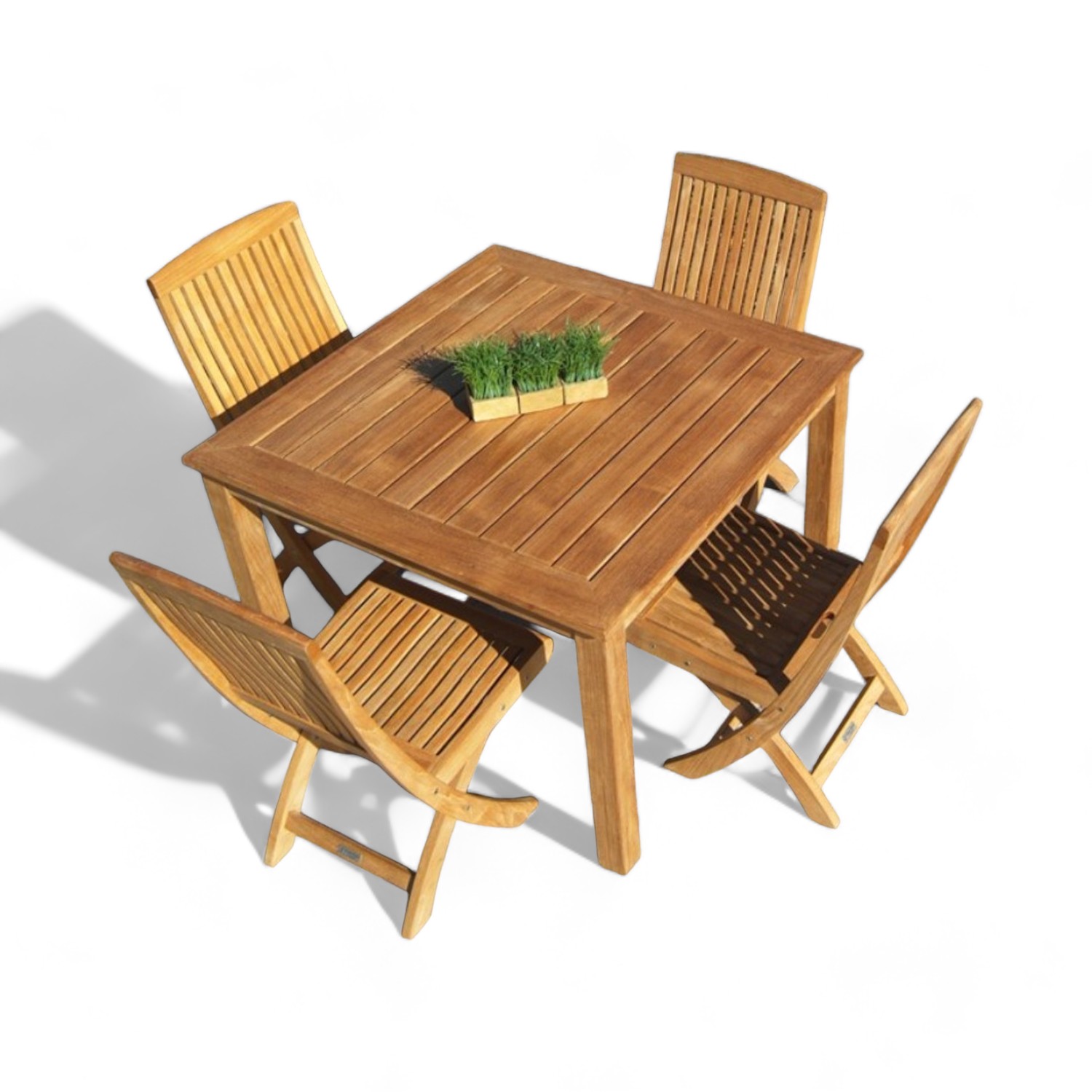 Fine Sanded Teak Table 90x90x75 cm