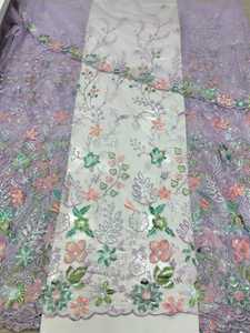 High on Demand Indische Stickerei Sequenz Net Fabric Woven Pattern Plain Design für Brautkleid Herstellung Hersteller Lieferant