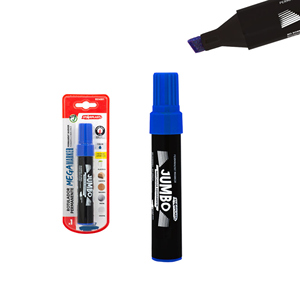 Logo personalizzato 8mm punta blu scalpello permanente Mega pennarello materiale plastico per la scrittura su carta metallo legno con 6mm-10mm di larghezza