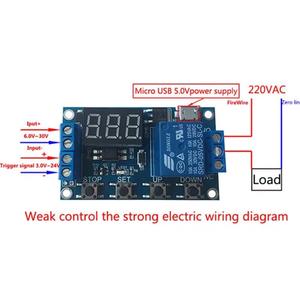 5V Type-C Micro USB Time <strong>Delay</strong> Relay Module 4 Button 3 Digit Digital Tube LED Digital <strong>Delay</strong> Relay Trigger Timer Control Switch - Product Image 5
