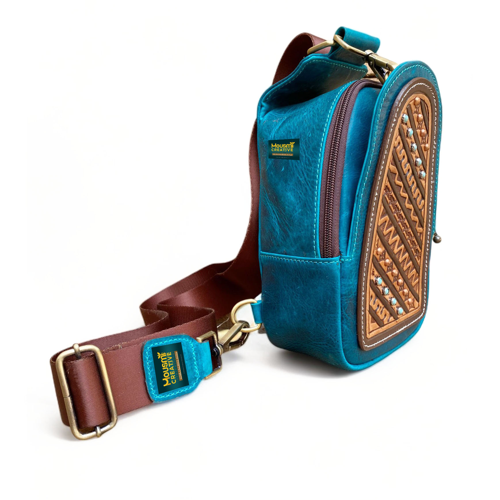 Azul/Tan/ Chocolate